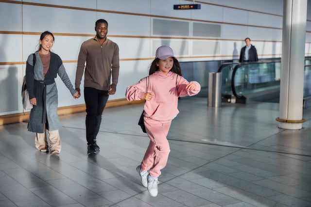 Family at an airport