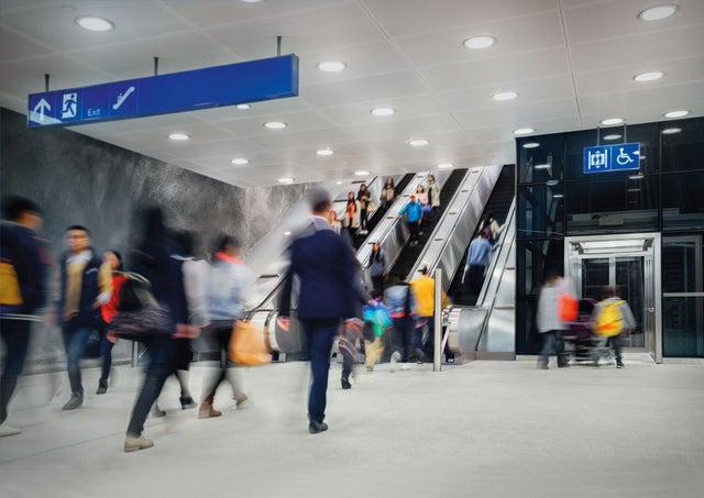 people flow in metro station