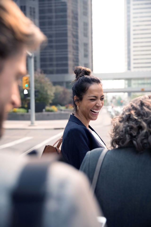 Woman laughing