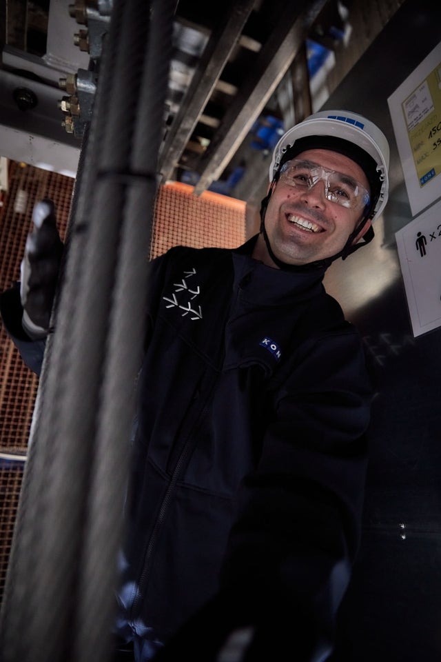 An employee at a work site