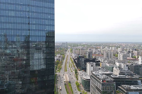 Tall building with city landscape